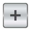 Plus chrome mathematics button vector