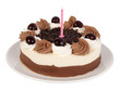 Foto: Birthday cake isolated on white Birthday cake isolated on white