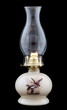 Old lamp on a black background Old lamp on a black background