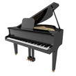 gand piano isolated on a White background gand piano isolated on a White background