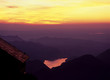 山上の夕陽