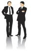 Two business men standing and talking