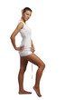 woman with perfect body measure  by metre-stick