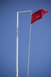 caution on the beach, red flag