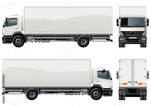 Vector: Vector delivery / cargo truck Vector delivery / cargo truck