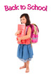 Happy little schoolgirl