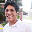 Young man close-up portrait outdoors