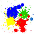 bunte Farbkleckse