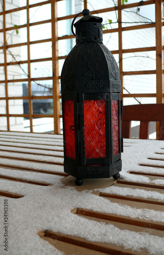 Photo: Lantern in snow Lantern in snow