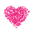 Pink Heart Ink Splatter