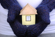 House and winter gloves
