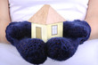 House and winter gloves