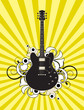 Abstract with guitar