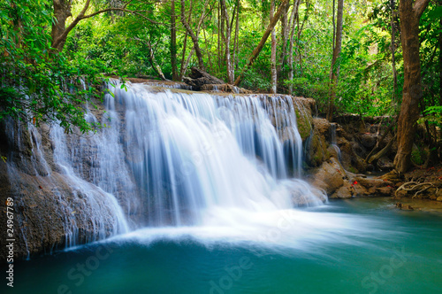 Photo: Deep forest Waterfall in Kanchanaburi, Thailand Deep forest Waterfall in Kanchanaburi, Thailand