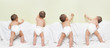 Cute baby standing and playing