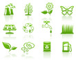 Environment green icon set Environment green icon set
