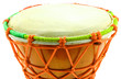 djembé, instrument, musique, percussion, africaine, fond blanc