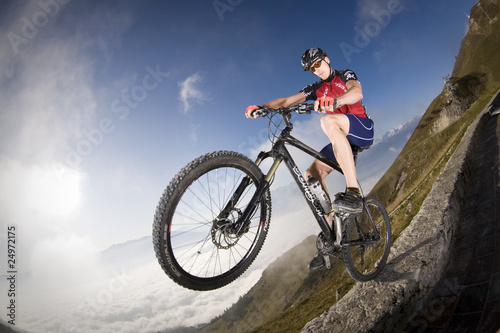 Photo: Mountainbike Wheely fisheye Mountainbike Wheely fisheye
