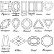 stone shapes and their names vector stone shapes and their names vector