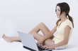 Mädchen am Laptop