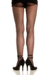Woman wearing high heels on white background