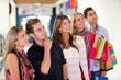 Shopping people staring