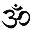 Clear OM Sign - Black on White