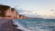 North coast of France. Sunset