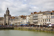 france,17,la rochelle : grosse horloge et quai duperré france,17,la rochelle : grosse horloge et quai duperré