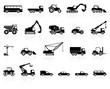 Set of transport silhouette