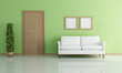 green modern interior