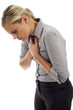 Woman with chest pain Woman with chest pain