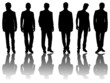 6 silhouettes of men /3