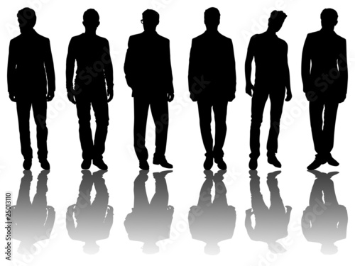 Illustration: 6 silhouettes of men /3 6 silhouettes of men /3
