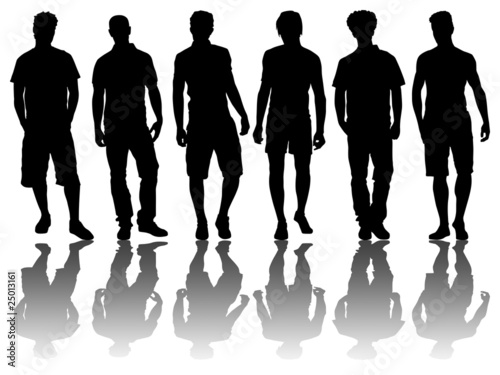Illustration: 6 silhouettes of men /6 6 silhouettes of men /6