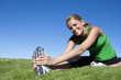 Attractive Woman stretching before Fitness and Exercise Attractive Woman stretching before Fitness and Exercise