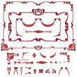 Set of plant element and frames for creating borders