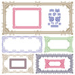 Set of plant element and frames for creating borders