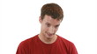 Apprehensive guy ( funny ) - white background Apprehensive guy ( funny ) - white background