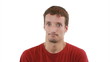 Bashful guy ( funny ) - white background Bashful guy ( funny ) - white background