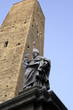 Saint Petronius by Asinelli Tower in Bologna, Italy Saint Petronius by Asinelli Tower in Bologna, Italy