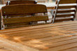 wooden table and chair