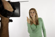 Presenter Explaining Convincingly With Hand Gestures