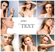 Photo: collage portraits of beautiful young women as a business card collage portraits of beautiful young women as a business card
