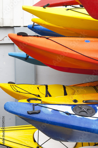 Photo: Colorful kayaks, Colorful kayaks,