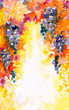 background with grapes watercolors painted. background with grapes watercolors painted.