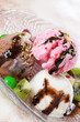 Close up of cold and sweet ice cream
