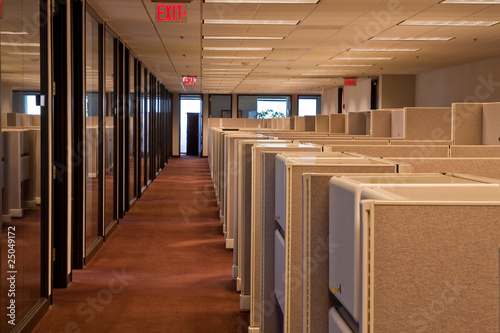 Photo: Rows of Cubicles in an Office Rows of Cubicles in an Office