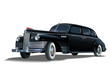 Vector retro limousine