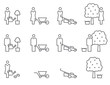 Icon Set Gartenarbeit